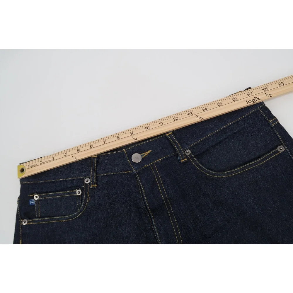 Mizzen Main Jeans Men 34x31‎ Blue Five Pocket Dark Wash Denim Stretch
